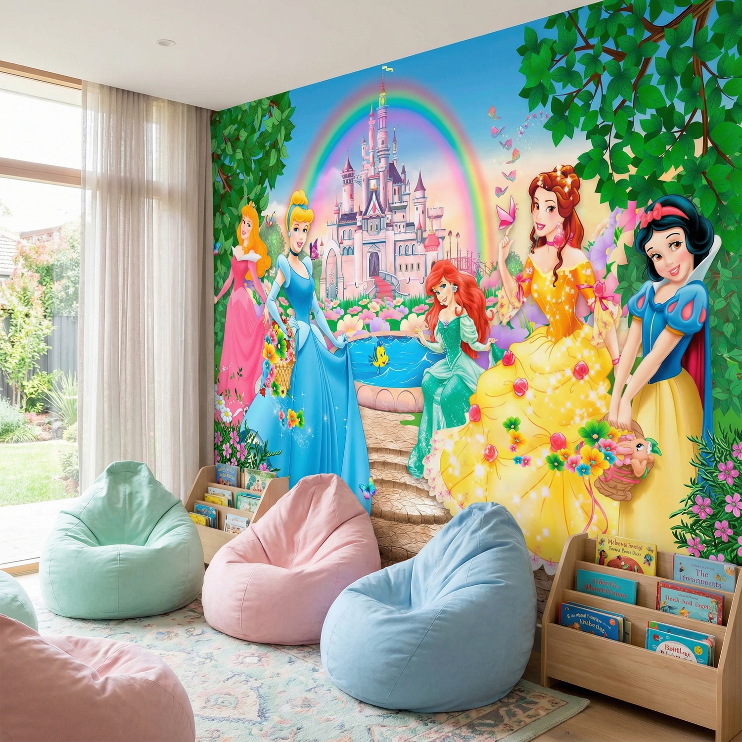 Wall Murals: Princesses and Disney Castle