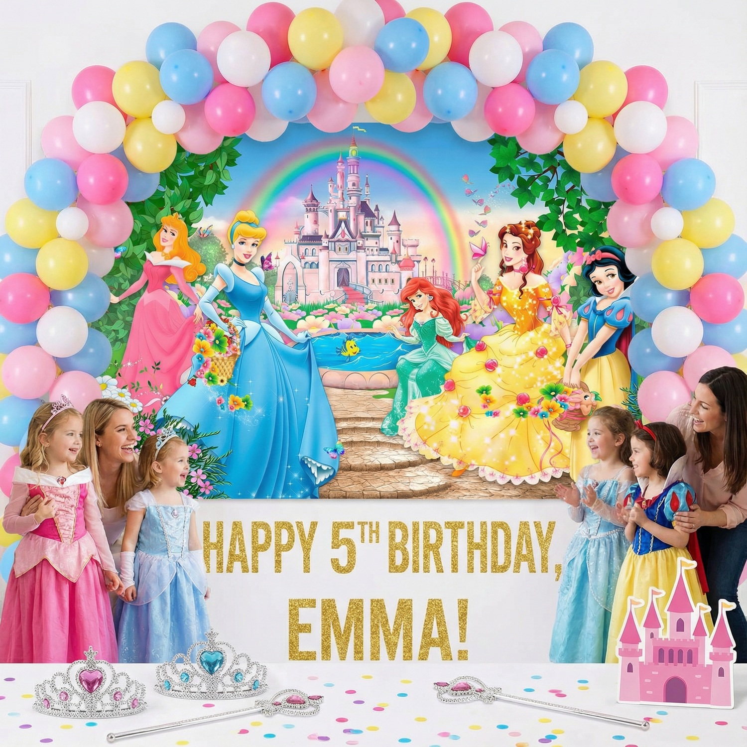 Wall Murals: Princesses and Disney Castle