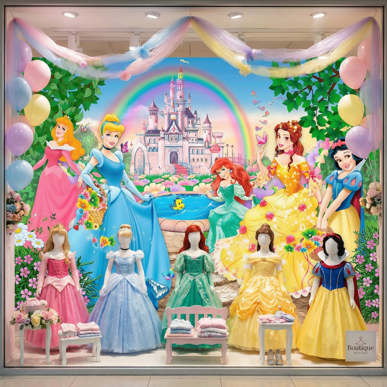 Wall Murals: Princesses and Disney Castle