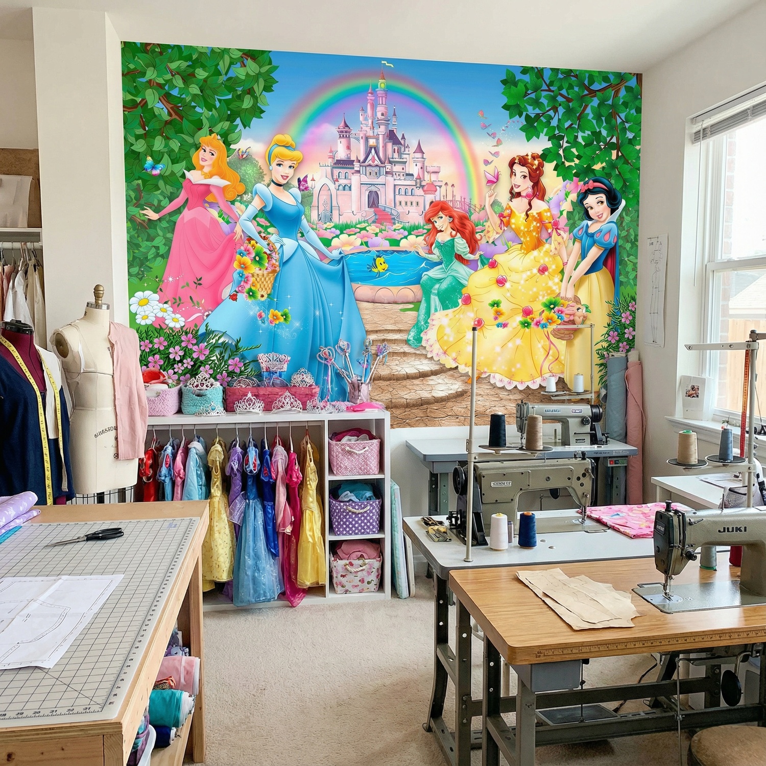 Wall Murals: Princesses and Disney Castle