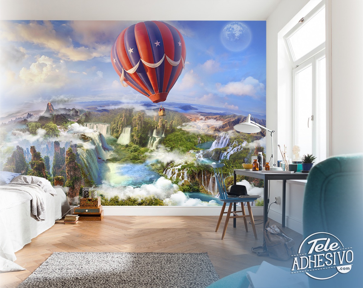 Wall Murals: Flying over paradise