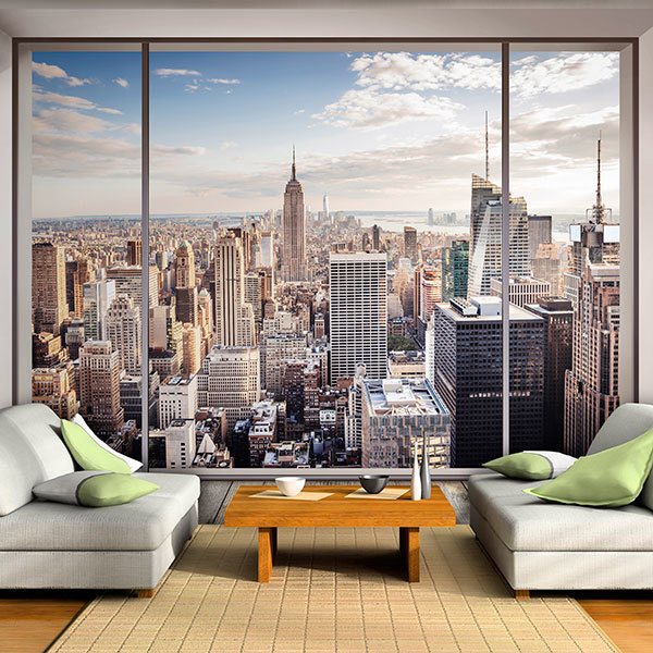 Wall Murals: View of New York from a room 0
