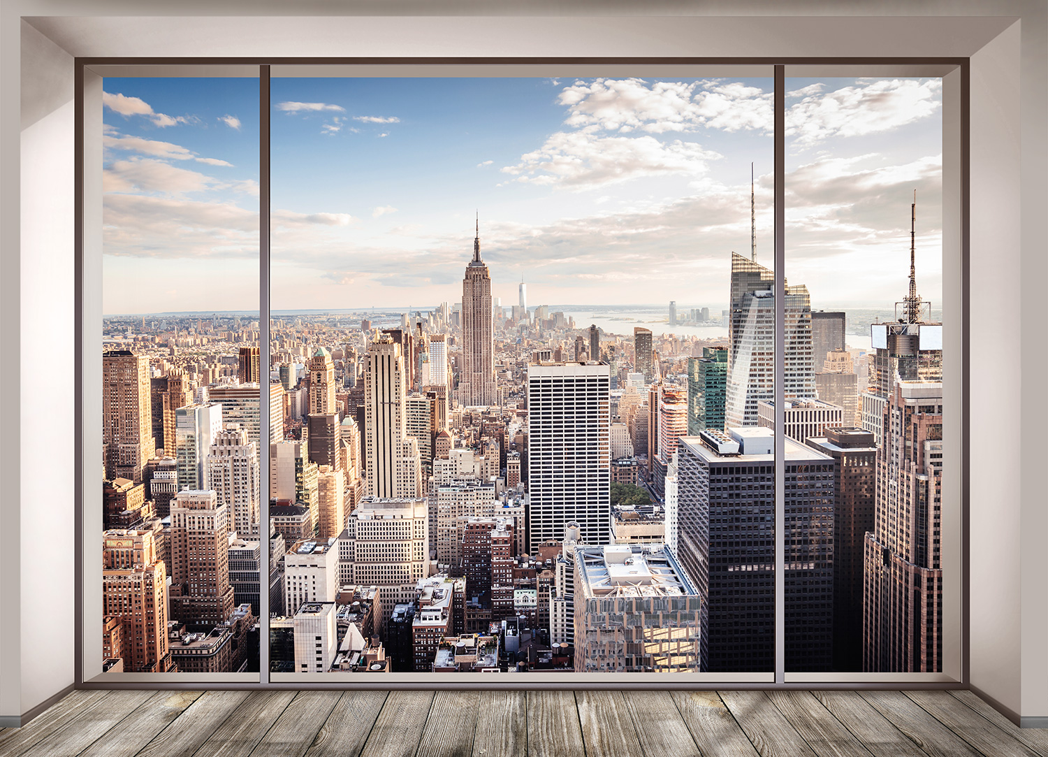 Wall Murals: View of New York from a room