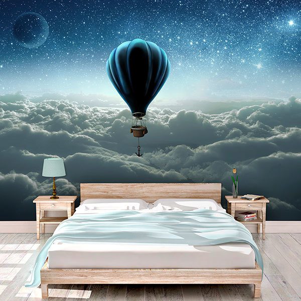 Wall Murals: Sunrise hot air balloon