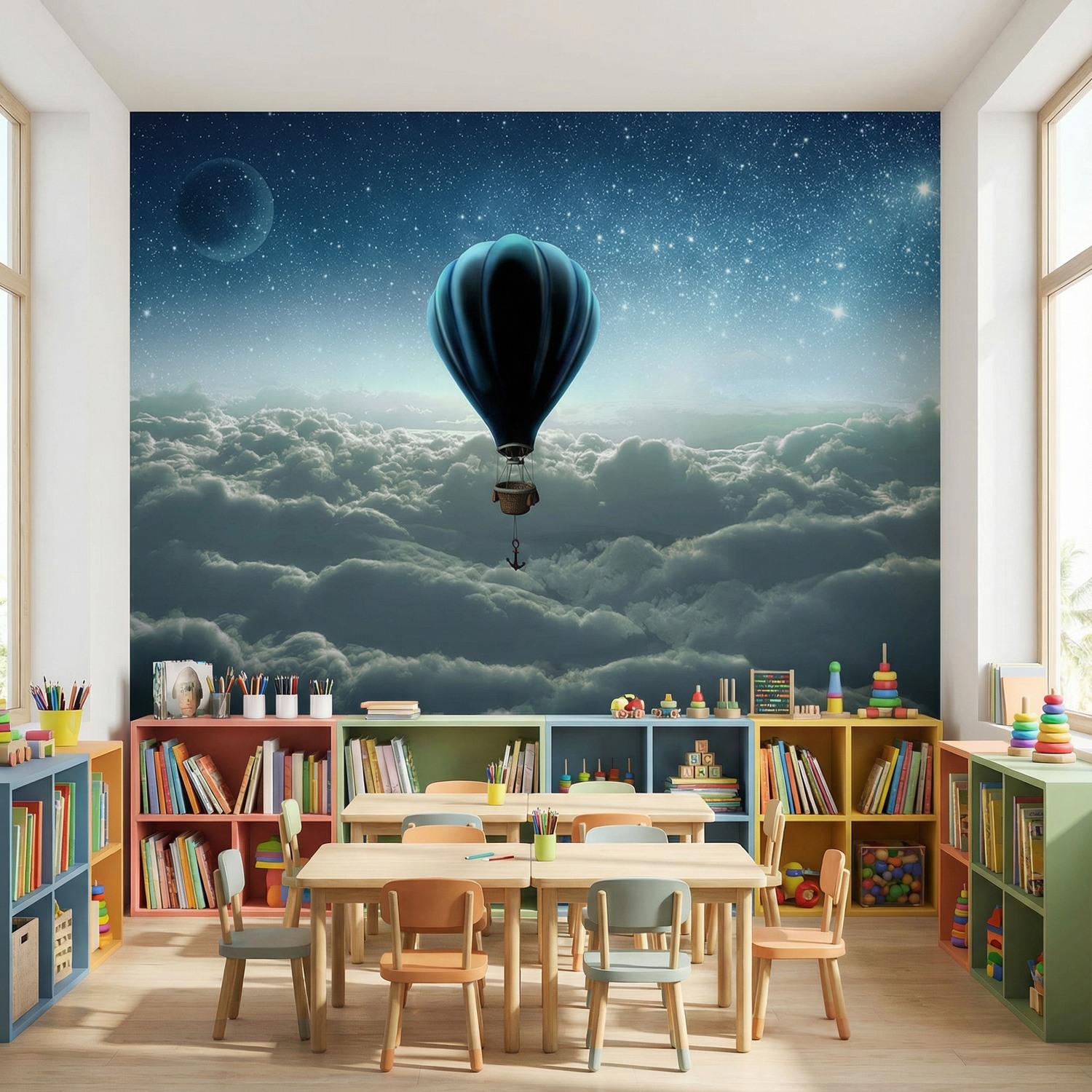 Wall Murals: Sunrise hot air balloon 11