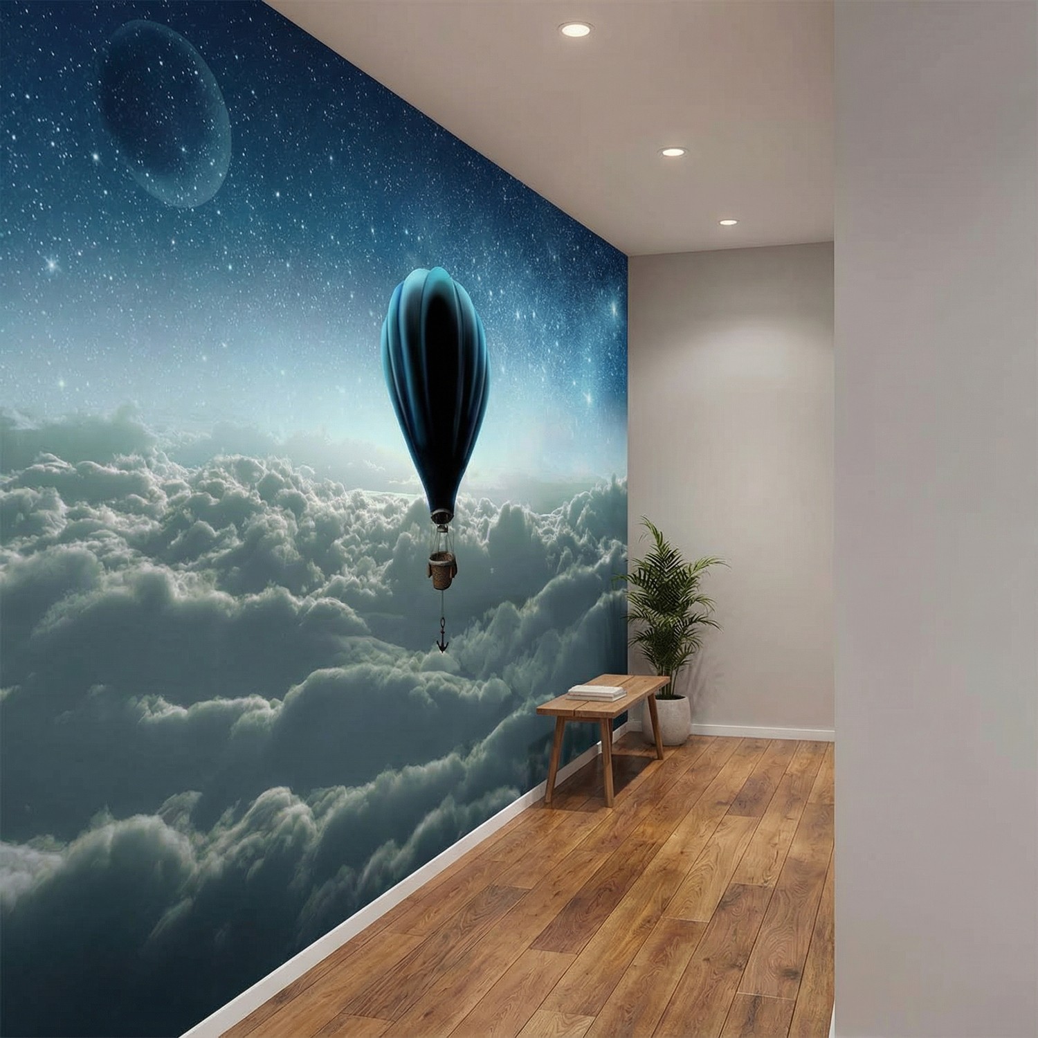 Wall Murals: Sunrise hot air balloon
