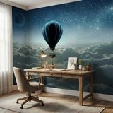 Wall Murals: Sunrise hot air balloon 4