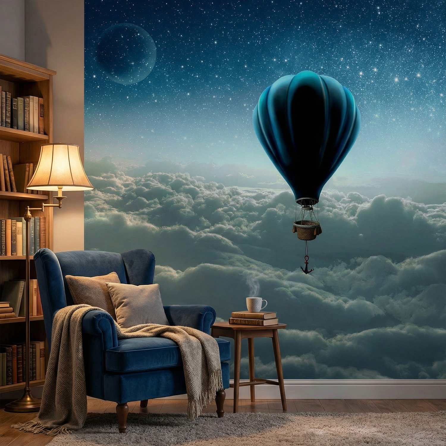 Wall Murals: Sunrise hot air balloon