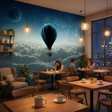 Wall Murals: Sunrise hot air balloon 7