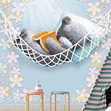 Wall Murals: Bear sleeping in a hammock 2