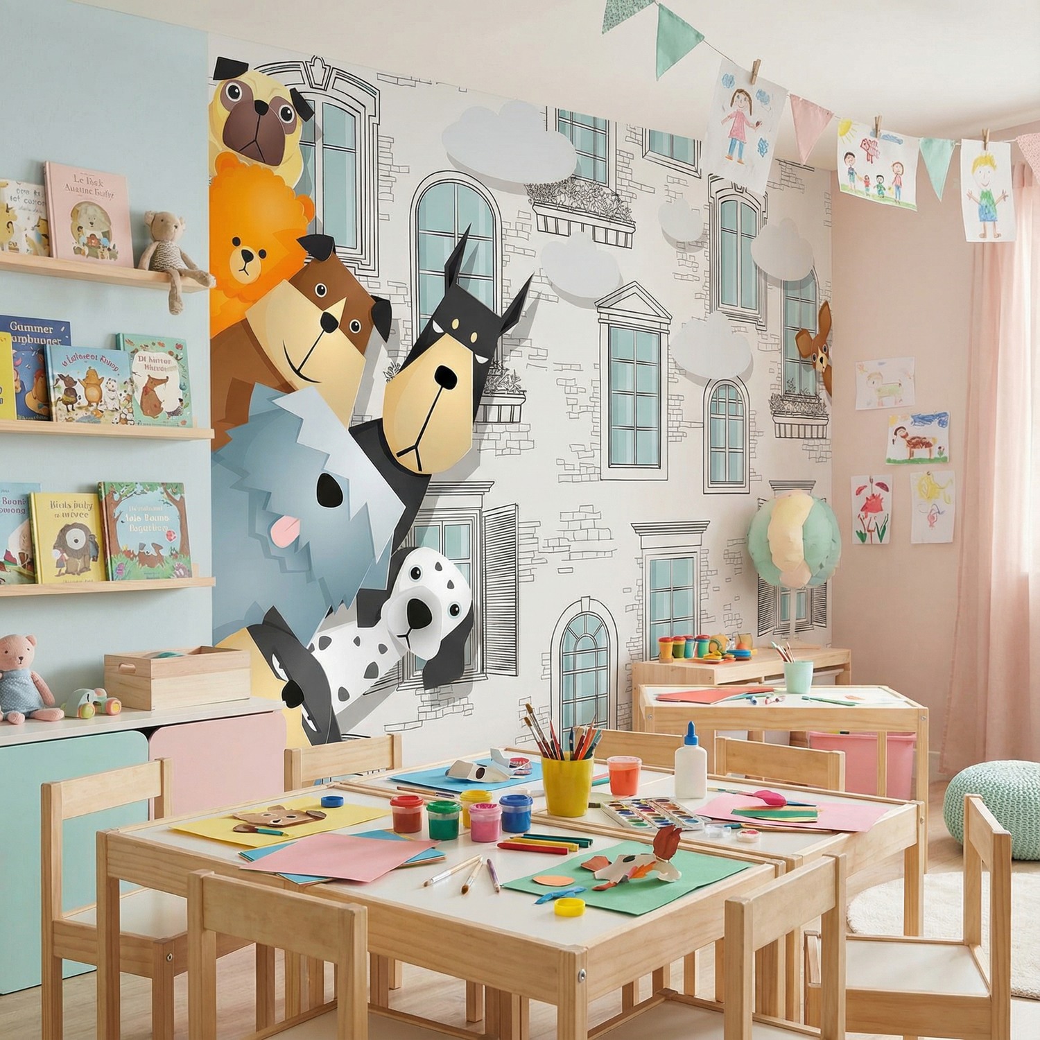 Wall Murals: Spy dogs