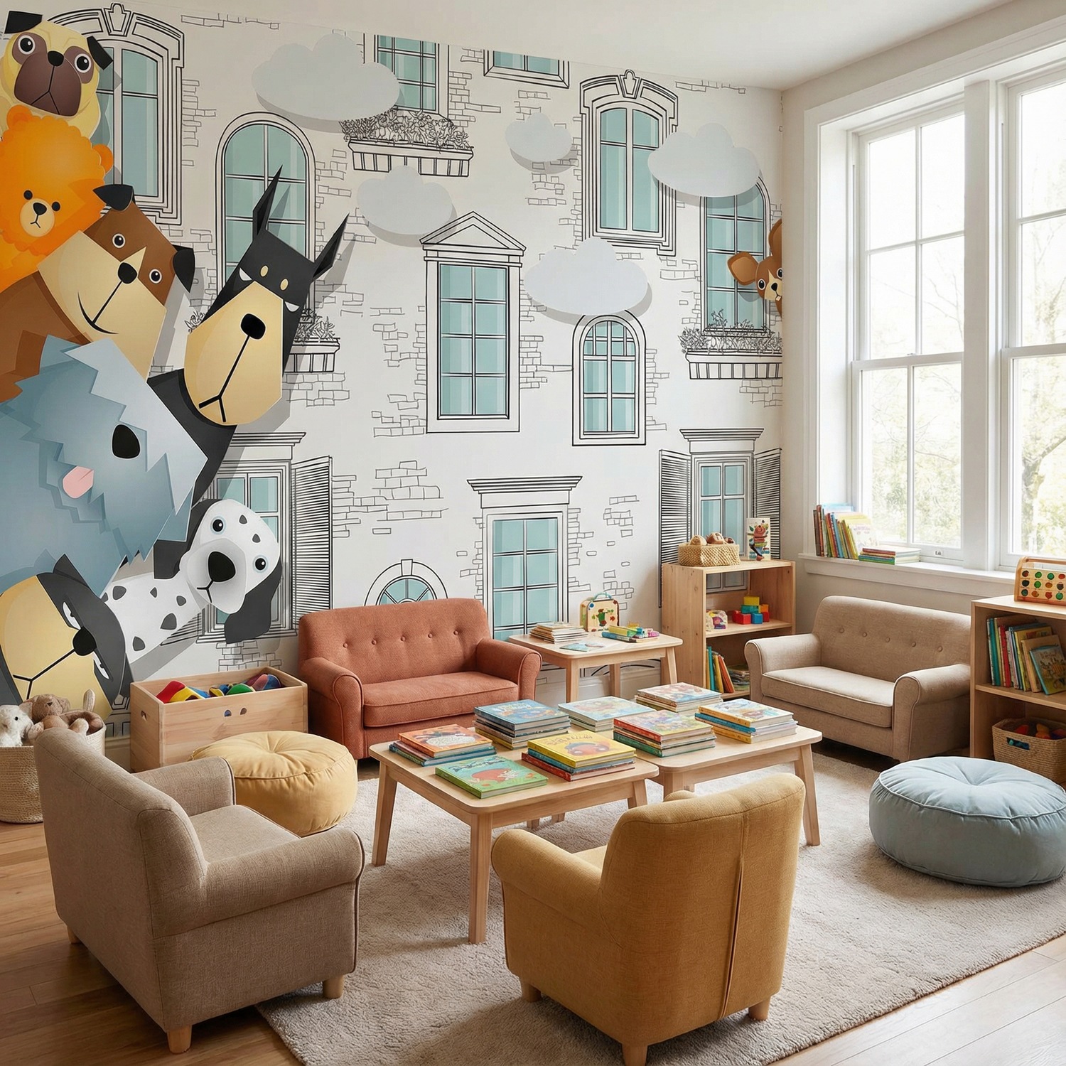 Wall Murals: Spy dogs