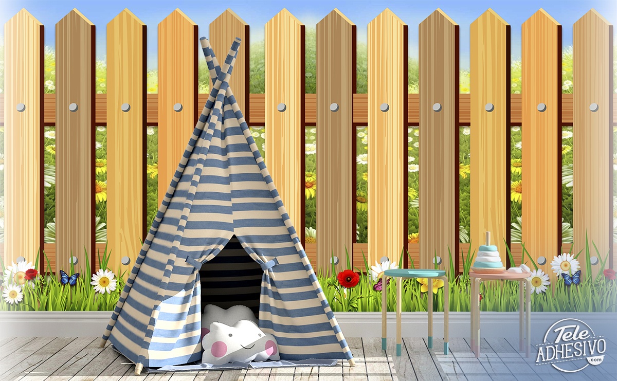 Wall mural Classic wooden fence