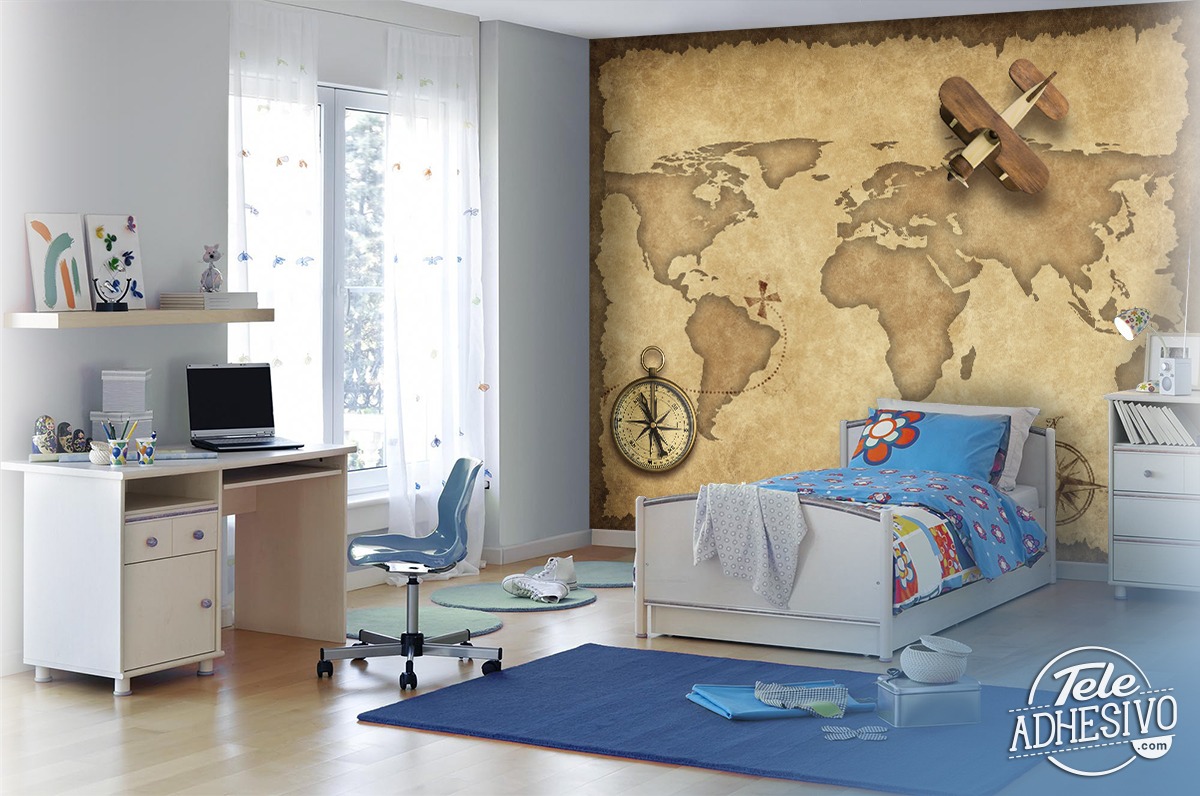Wall Murals: Flying over the world