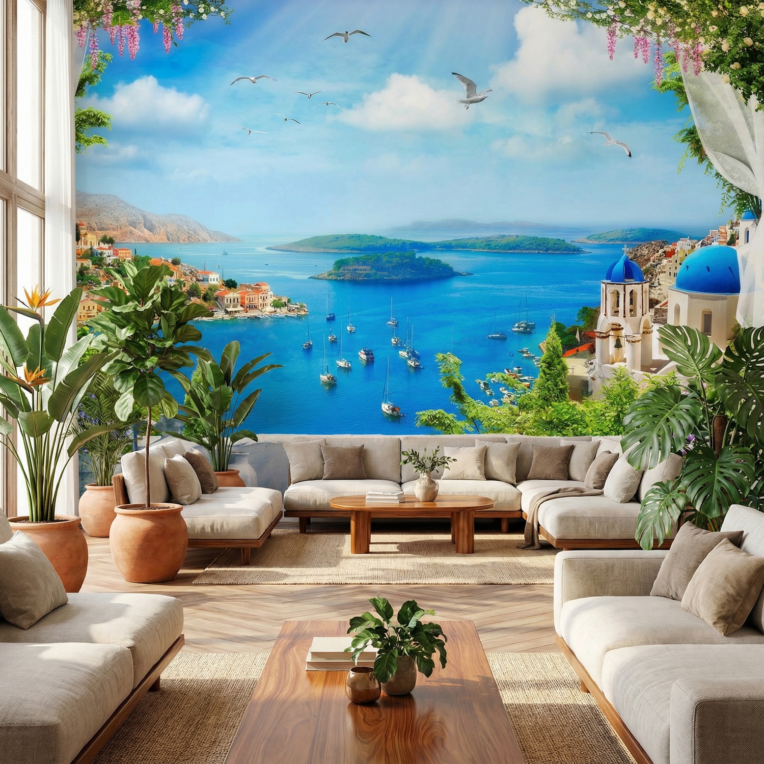 Wall Murals: Balcony to the Aegean