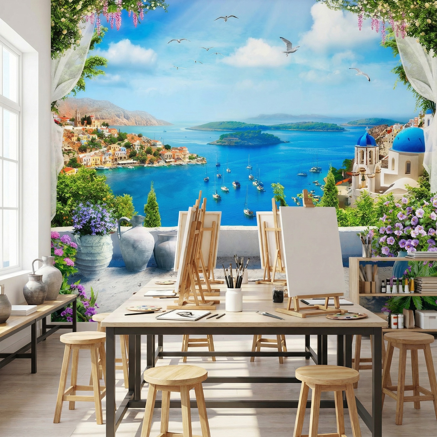 Wall Murals: Balcony to the Aegean
