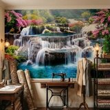 Wall Murals: Garden of large waterfalls 16