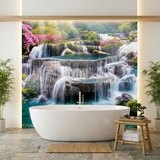 Wall Murals: Garden of large waterfalls 4