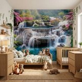 Wall Murals: Garden of large waterfalls 5
