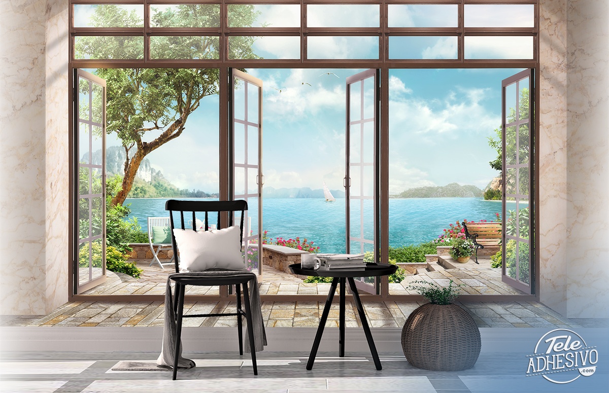 Wall Murals: Viewpoint to the great lake