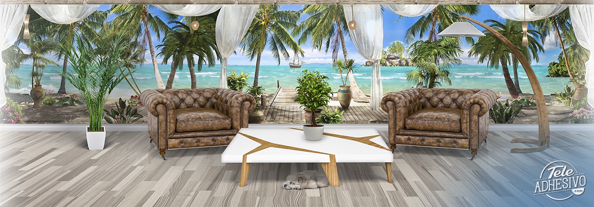 Wall Murals: Panoramic view of paradise