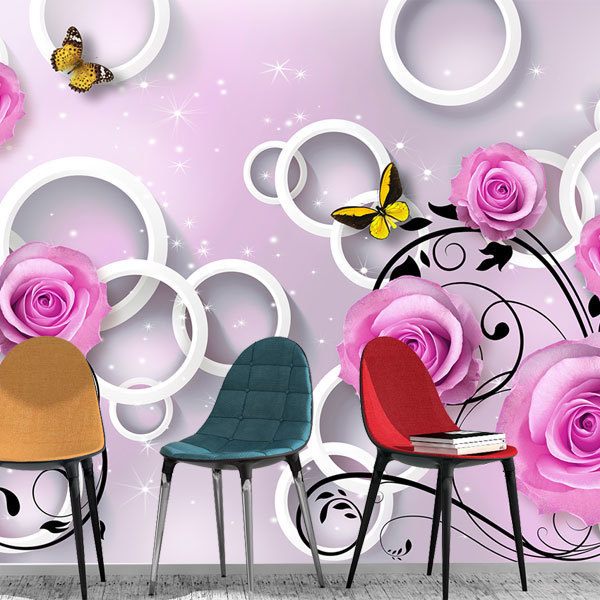 Wall mural Pink Blue Moon