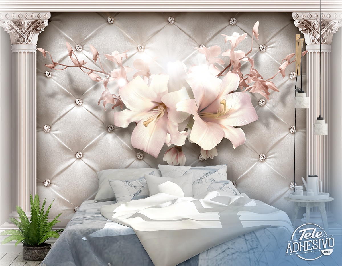 Wall mural White hibiscus