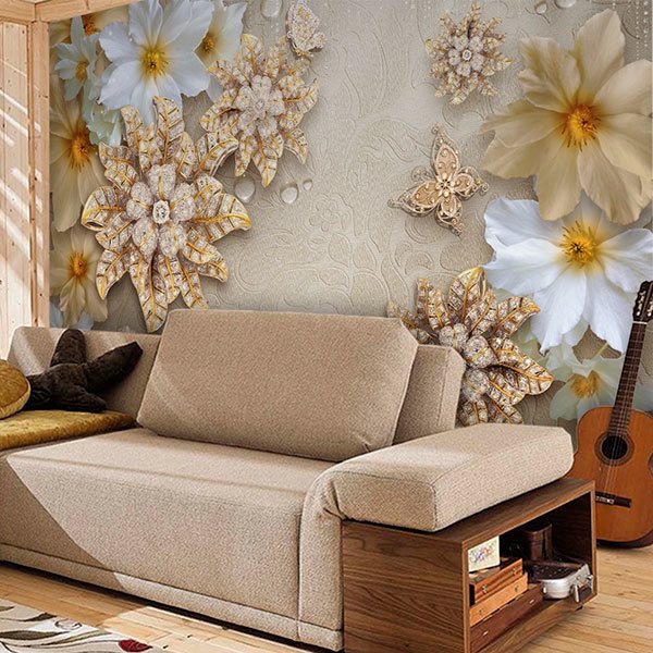 Wall Murals: Floral jewellery