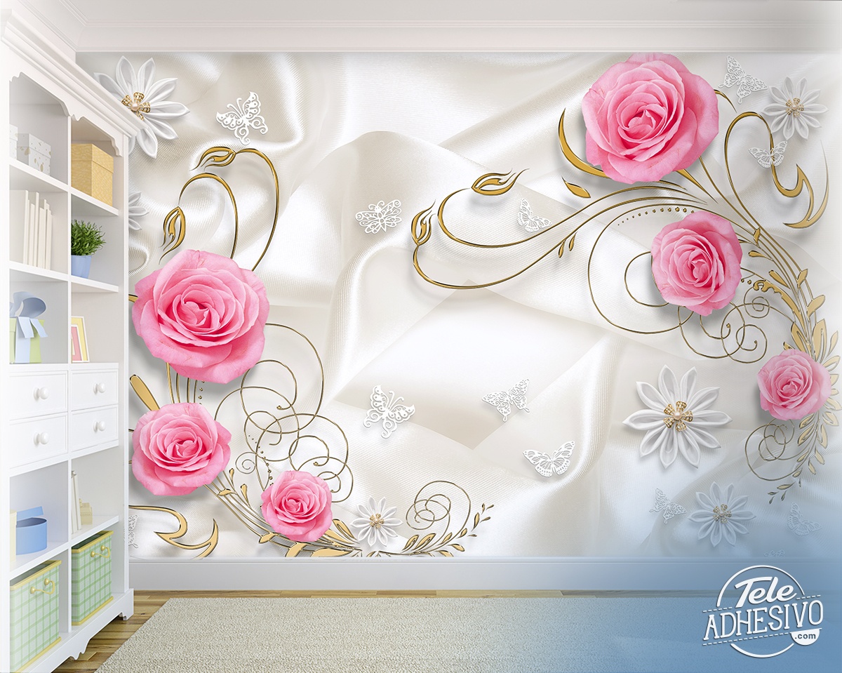 Wall Murals: The bride's roses