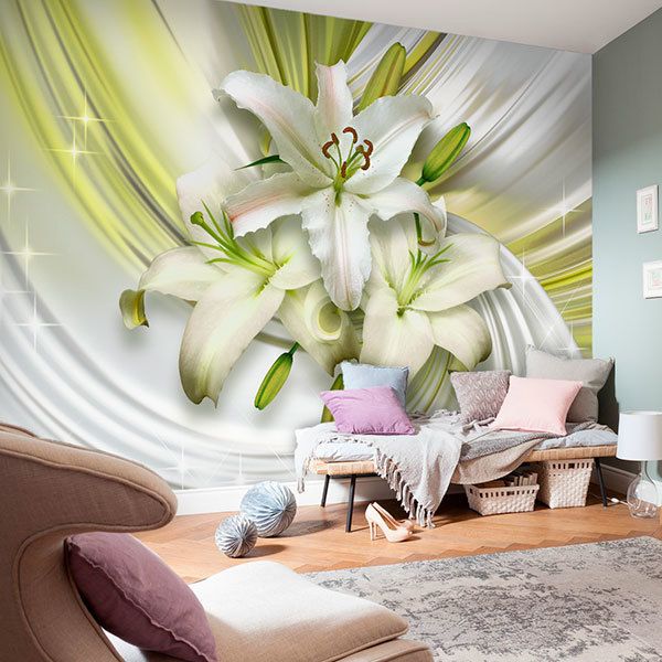 Wall mural Spiral of lilies
