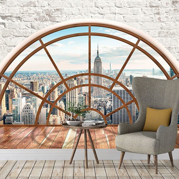 Wall Murals: Semicircular window New York