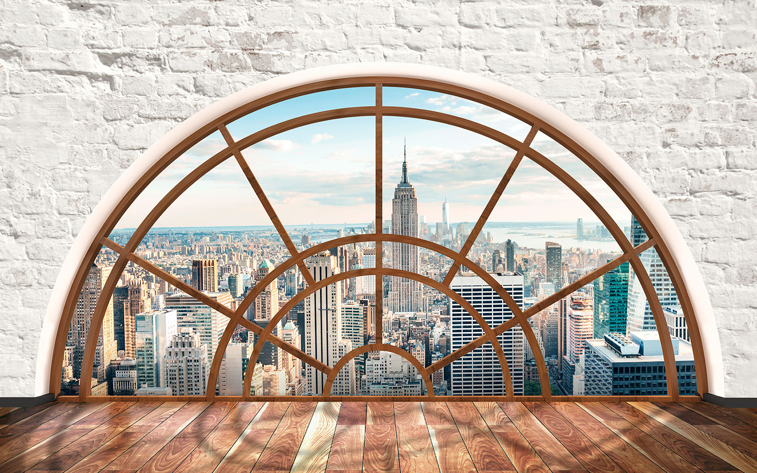 Wall Murals: Semicircular window New York