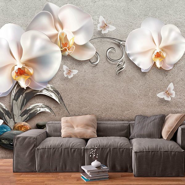 Wall mural White Orchids