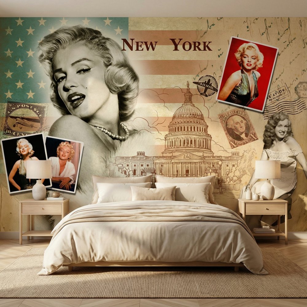 Wall Murals: Marilyn Monroe New York Collage