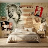 Wall Murals: Marilyn Monroe New York Collage 2