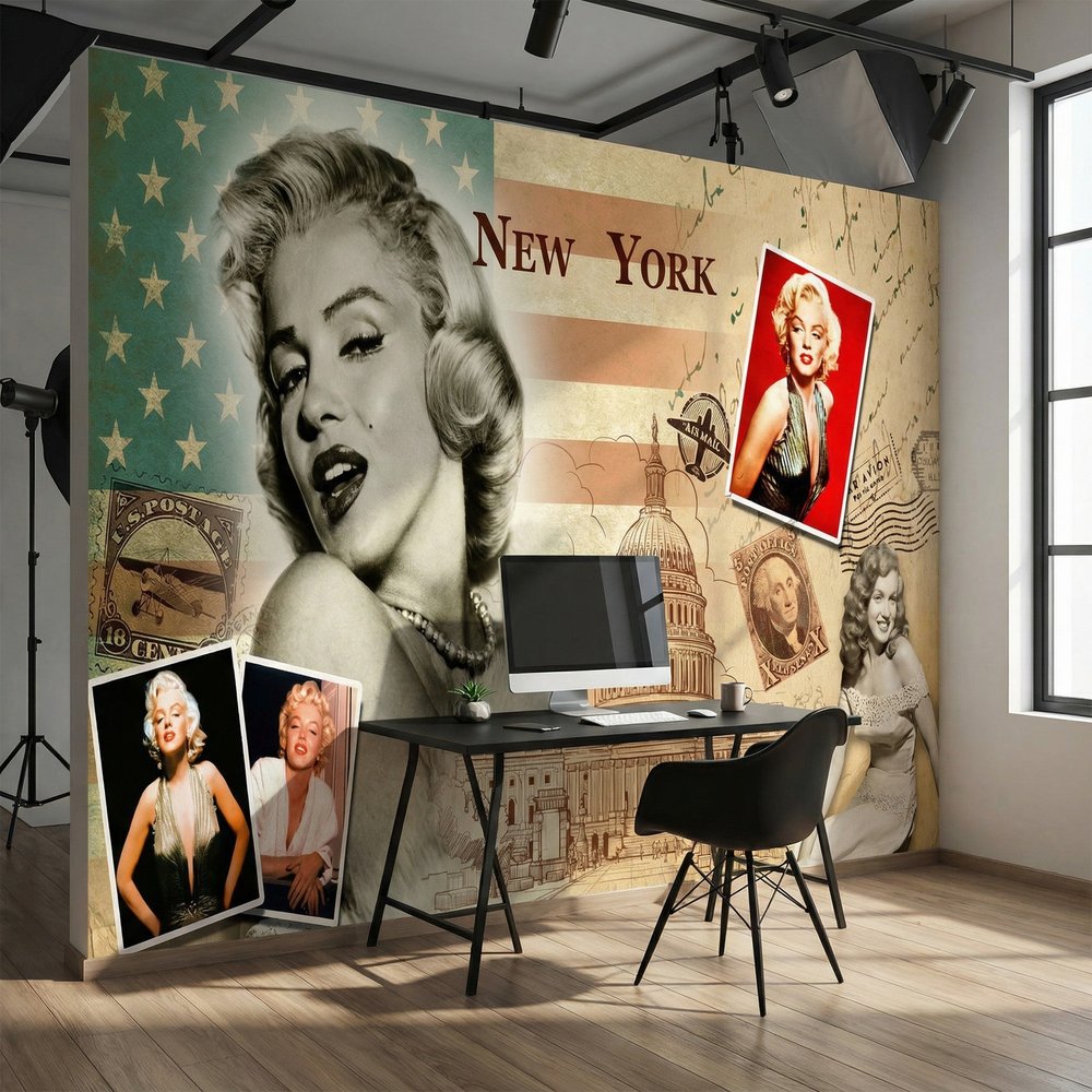 Wall Murals: Marilyn Monroe New York Collage