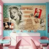 Wall Murals: Marilyn Monroe New York Collage 12
