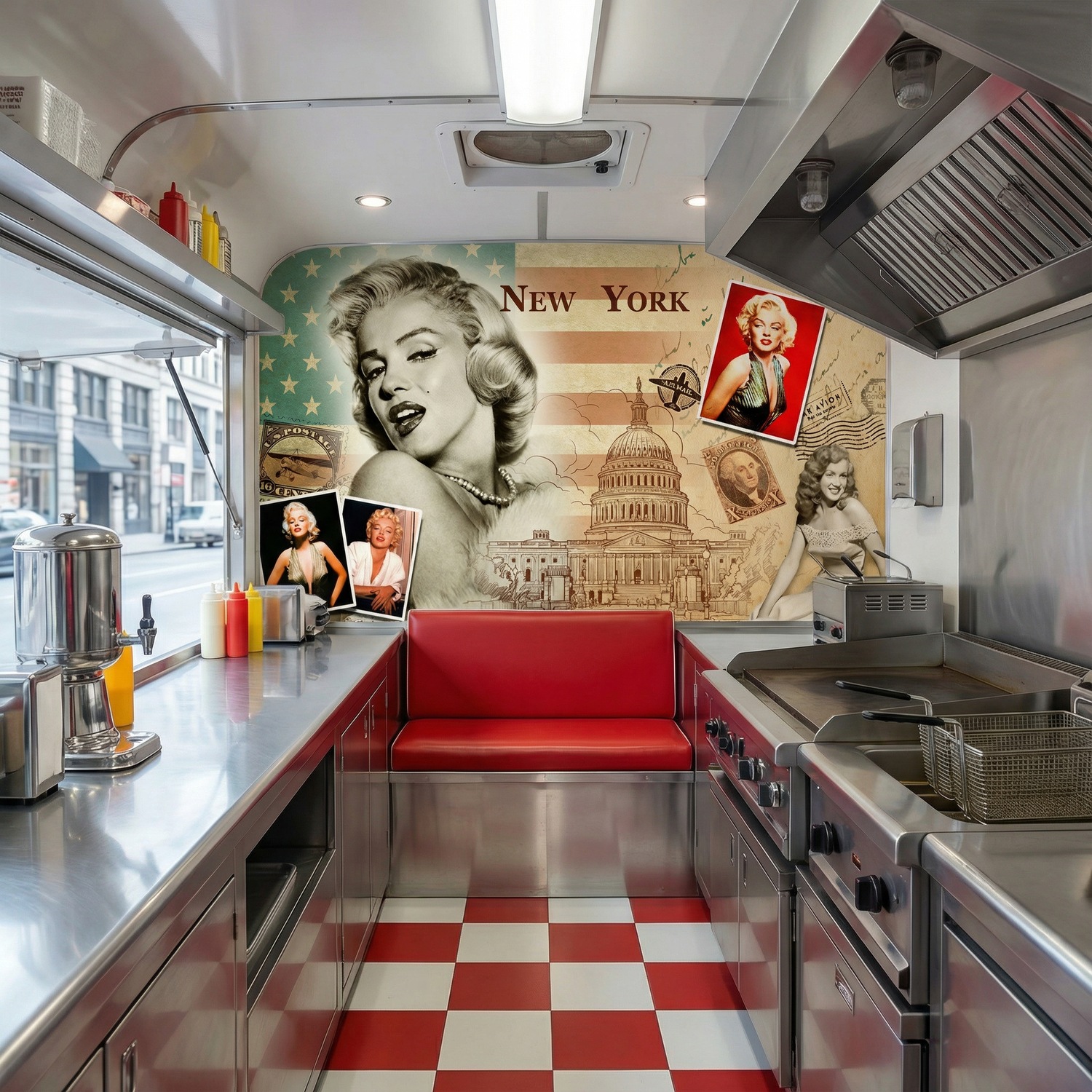 Wall Murals: Collage Marilyn Monroe