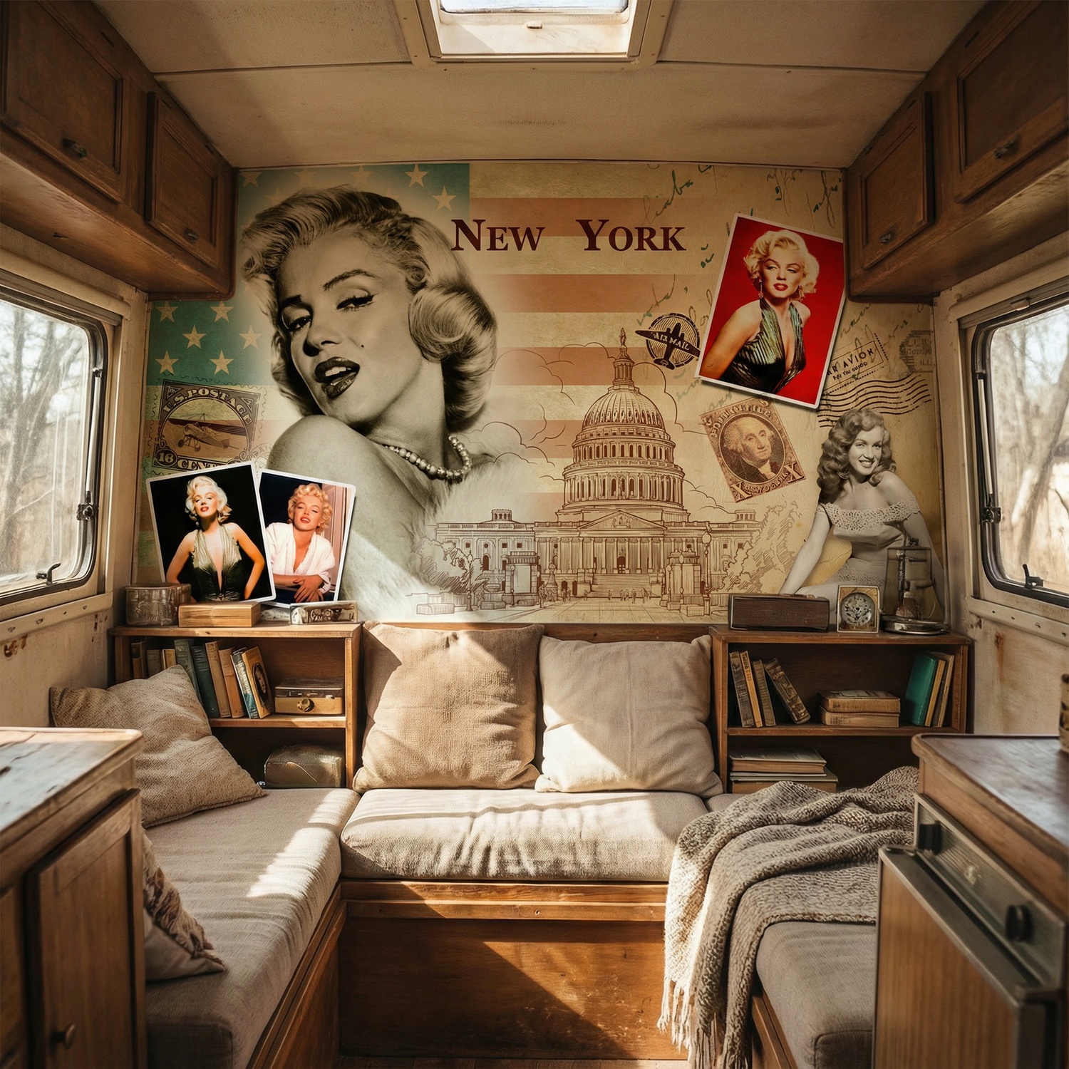Wall Murals: Collage Marilyn Monroe