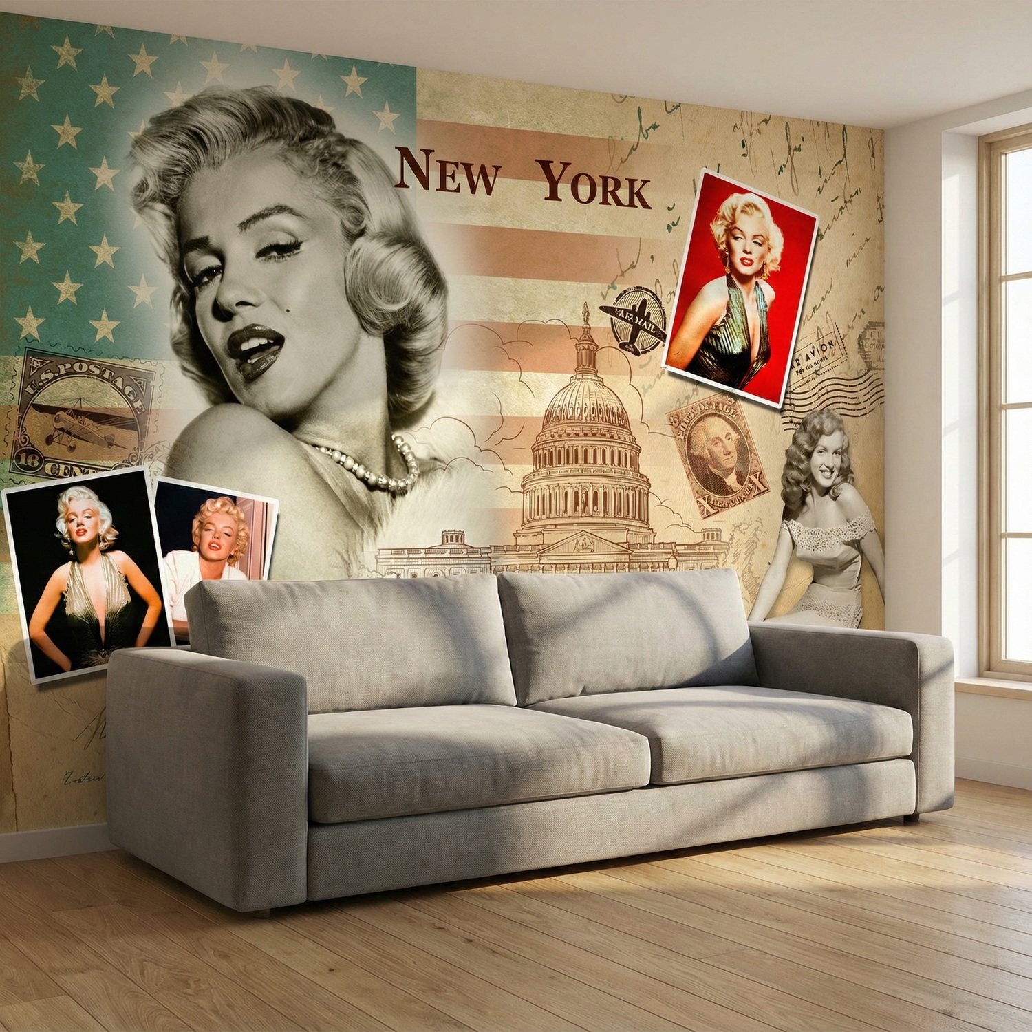 Wall Murals: Collage Marilyn Monroe