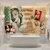Wall Murals: Marilyn Monroe New York Collage 5
