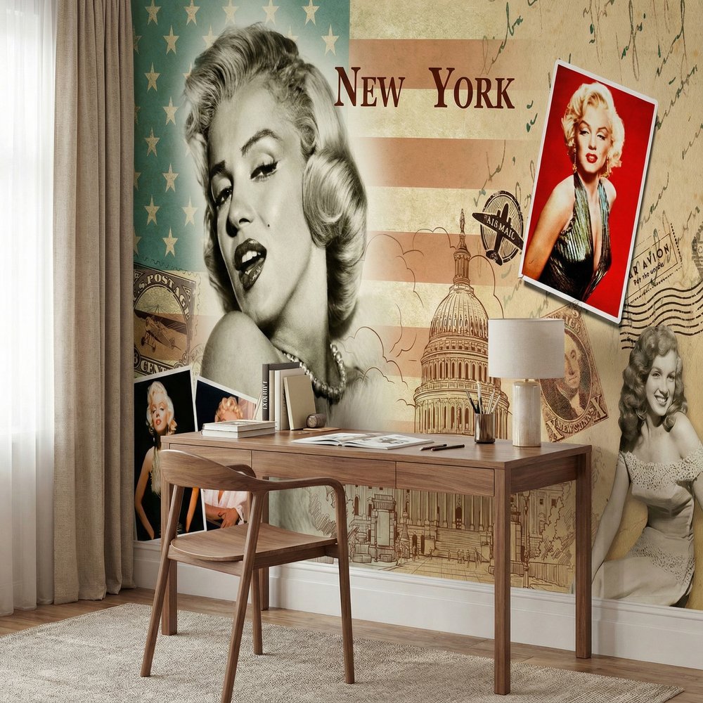 Wall Murals: Marilyn Monroe New York Collage