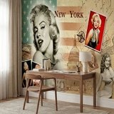 Wall Murals: Marilyn Monroe New York Collage 10