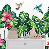 Wall Murals: Hummingbird between Lilies 2