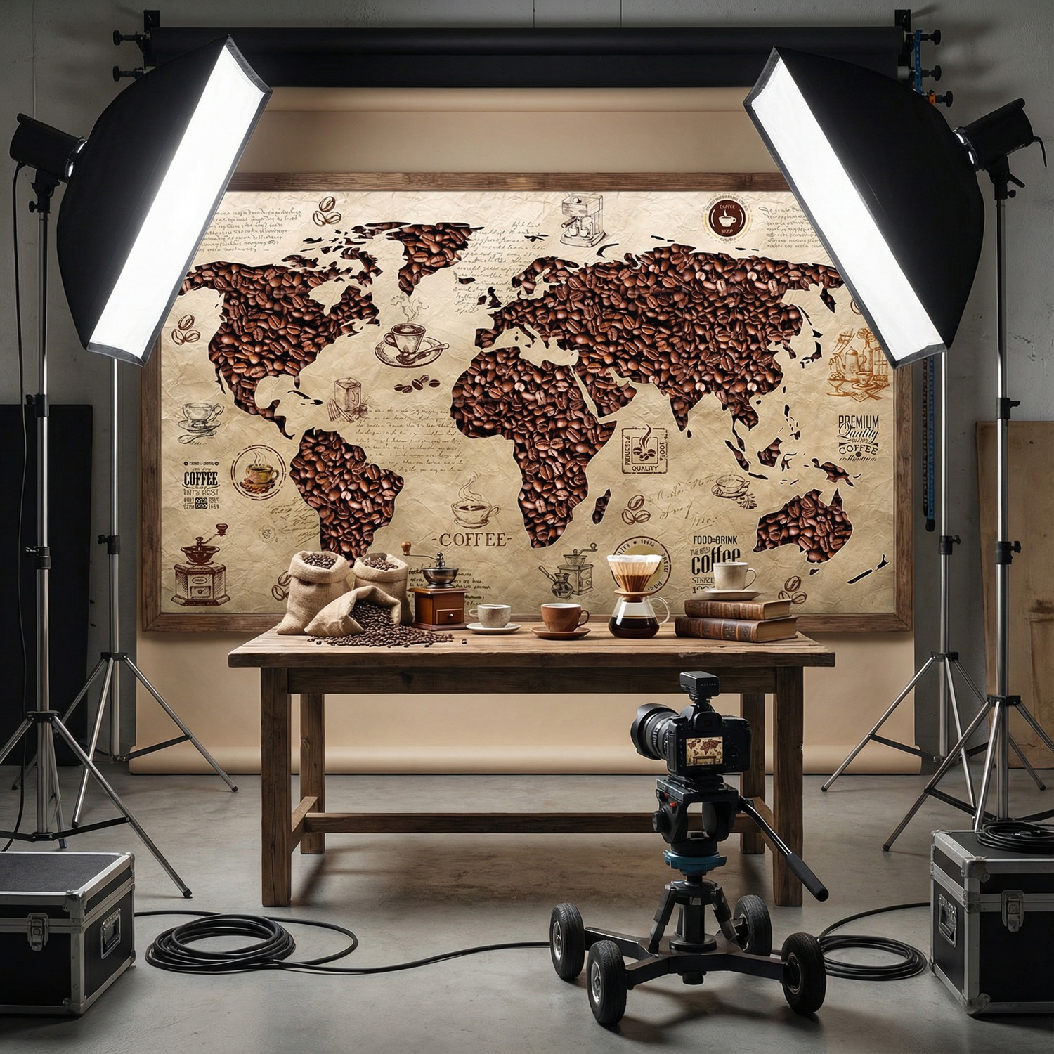 Wall Murals: Coffee World Map