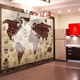 Wall Murals: Coffee World Map 3