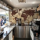 Wall Murals: Coffee World Map 6