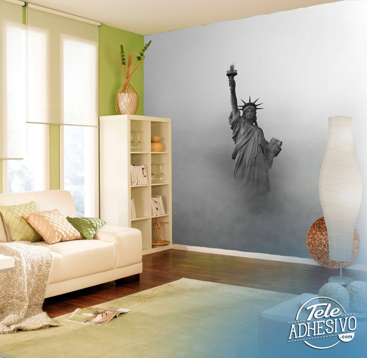 Wall Murals: Statue of Liberty in the Fog