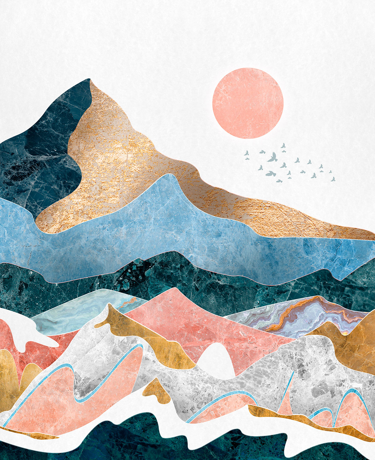 Wall Murals: Mountain Collage