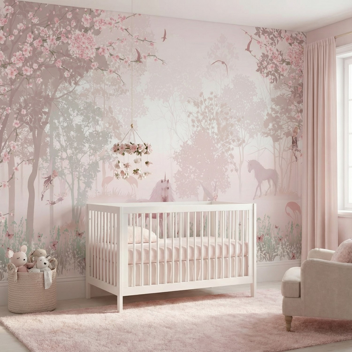 Wall Murals: Unicorn in the forest 